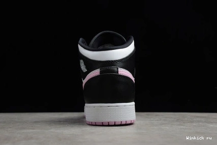 WHITE MID LIGHT JORDAN 1 PINK-BLACK ARCTIC AIR 0717